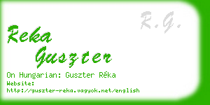 reka guszter business card